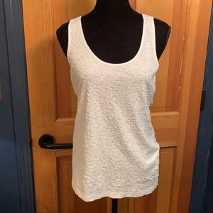 NWT J Crew White Sequin Tank